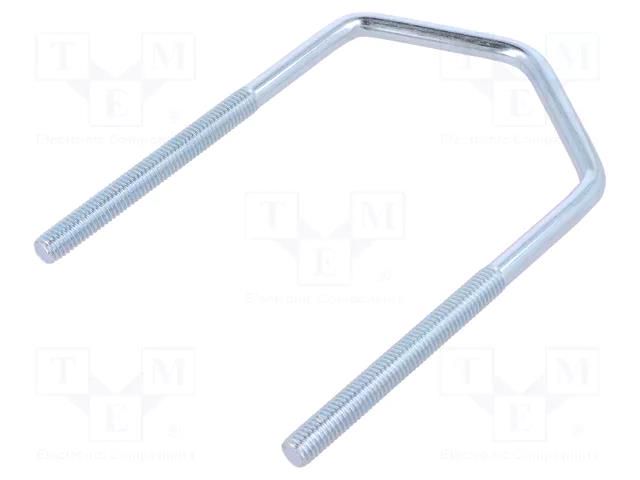 U-bolt; D; 1.25; steel; zinc; Thread len: 63mm; for antenna fixing DROMET D-CBTD.8.77