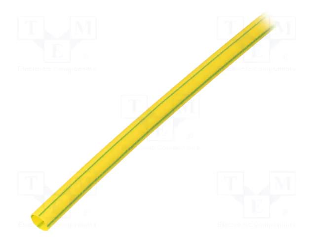 Heat shrink sleeve; glueless; 2: 1; 4.8mm; L: 1m; yellow-green RADPOL RCH1-4.8/2.4X1YG