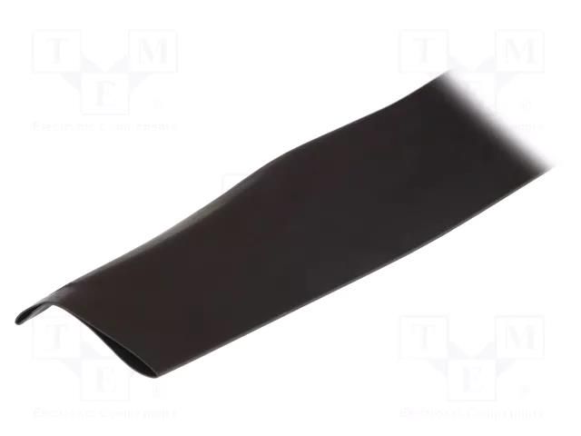 Heat shrink sleeve; 25.4mm; black HELLERMANNTYTON TR27-25.4/12.7-BK