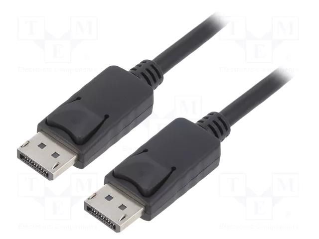 Cable; DisplayPort plug,both sides; 2m; black; DisplayPort 1.2 QOLTEC QOLTEC-50373