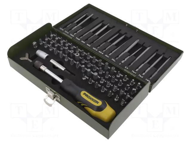 Kit: screwdriver bits; bag; 75pcs. PROXXON PR23107