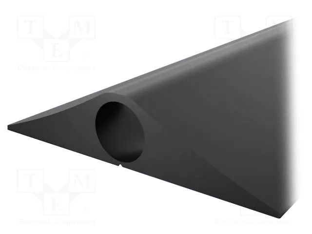Cable protector; Width: 127mm; L: 9m; PVC; H: 28mm; black; Chambers: 1 COBA EUROPE COBA-CP010001