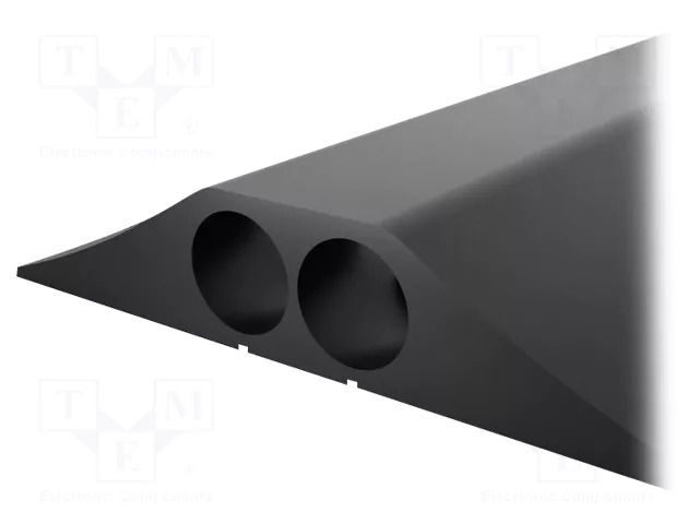 Cable protector; Width: 156mm; L: 9m; PVC; H: 30mm; black; Chambers: 2 COBA EUROPE COBA-CP010002