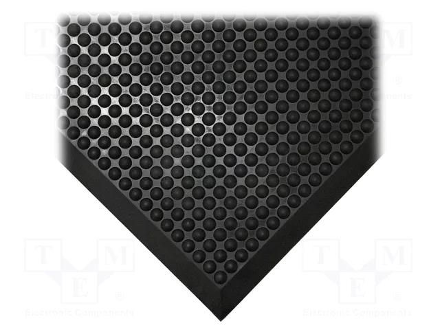 Anti fatigue mat; Width: 0.6m; L: 0.9m; polyurethane; black COBA EUROPE COBA-SE010001