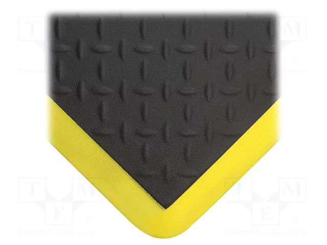 Anti fatigue mat; Width: 0.6m; L: 0.9m; polyurethane; black COBA EUROPE COBA-SED010701