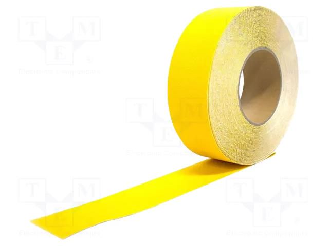 Tape: marking; yellow; L: 18.3m; W: 50mm; antislip,self-adhesive COBA EUROPE COBA-GF070002