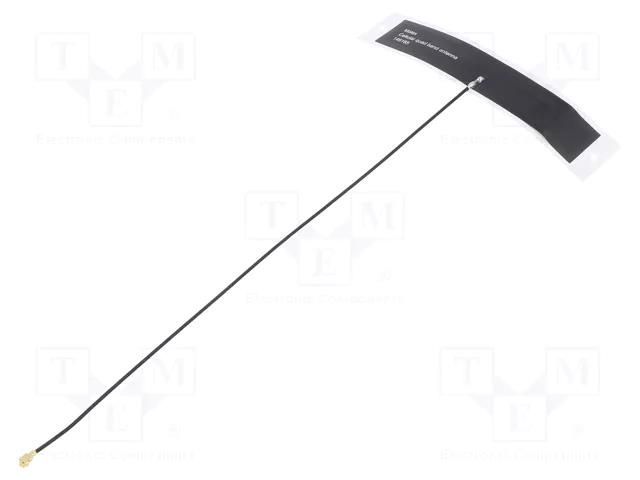 Antenna; GSM,LTE; 1.3dBi,2.6dBi,3.5dBi; linear; Len: 200mm; U.FL MOLEX 1461850200