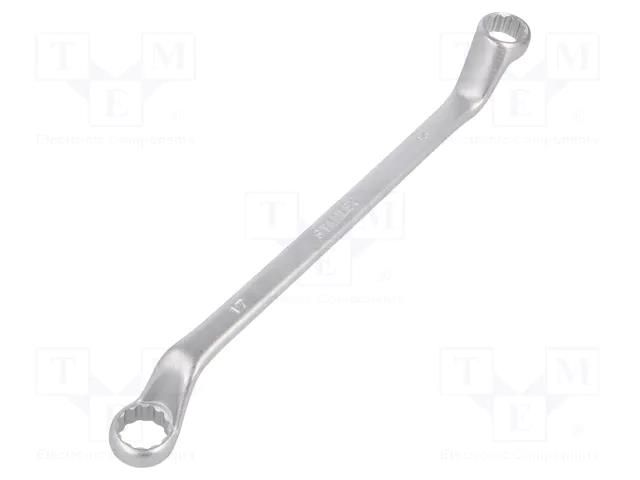 Wrench; box,bent; 16mm,17mm; Chrom-vanadium steel; L: 260mm; tag STANLEY STL-4-87-806