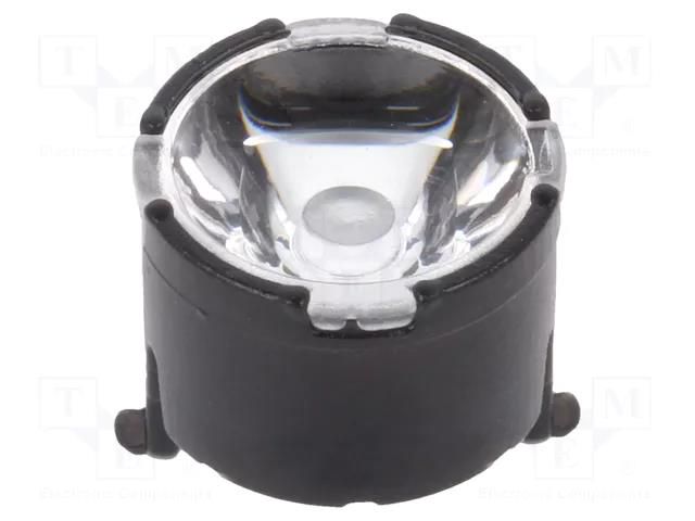 LED lens; round; plexiglass PMMA; transparent; 13÷16°; H: 6.6mm LEDIL FP11084