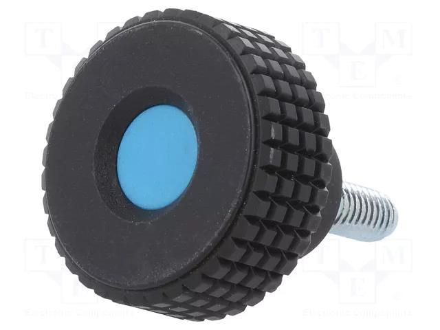 Knob; Ø: 61mm; Ext.thread: M10; 20mm; H: 39mm; technopolymer PP ELESA+GANTER MBT.60P-M10X20-C5