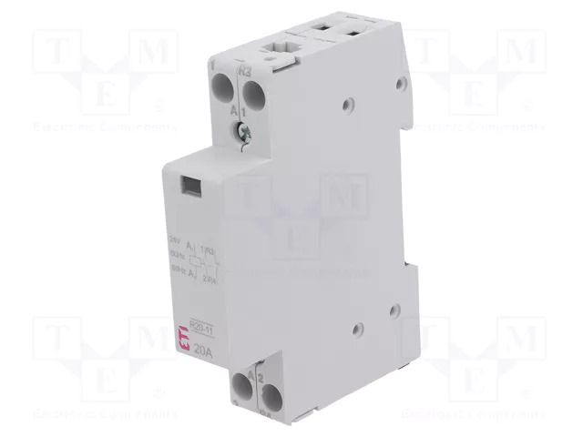 Contactor: 2-pole installation; 20A; 24VAC; NC + NO; R ETI POLAM 002461221