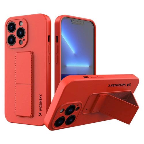 Wozinsky Kickstand Case silicone case with stand for iPhone 13 red, Wozinsky 5907769318719 5907769318719