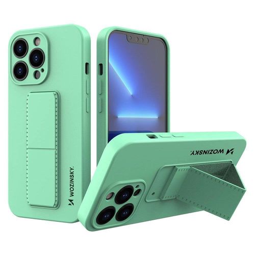 Wozinsky Kickstand Case silicone case with stand for iPhone 13 mint, Wozinsky 5907769318757 5907769318757