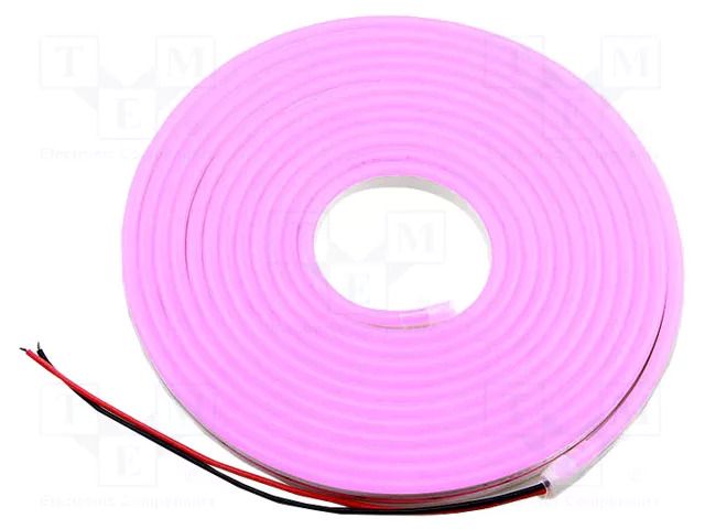 NEON LED tape; pink; 2835; LED/m: 120; 6mm; IP65; 8W/m; Thk: 12mm IPIXEL LED N006120BB1LZ-P