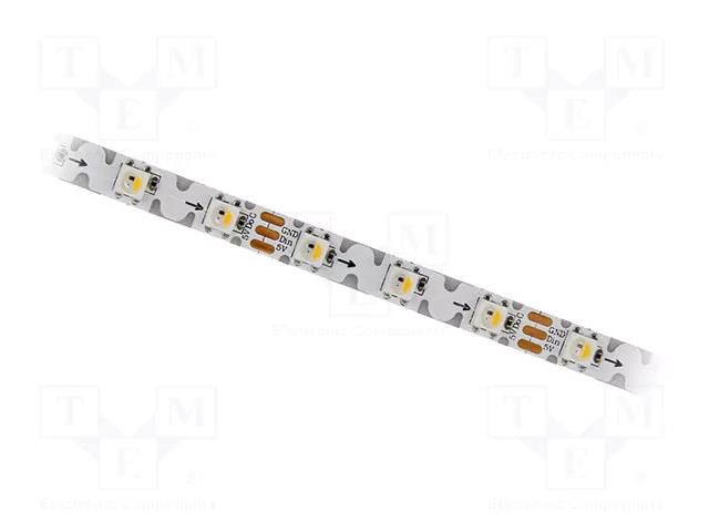 Programmable LED tape; RGB; 5050; LED/m: 60; 8mm; white PCB; IP20 IPIXEL LED S008060CA3SA1