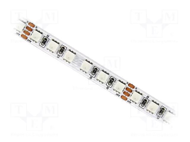 LED tape; RGB; 4040; LED/m: 120; 8mm; white PCB; IP20; 120°; 19.2W/m IPIXEL LED S008120TC3PZ