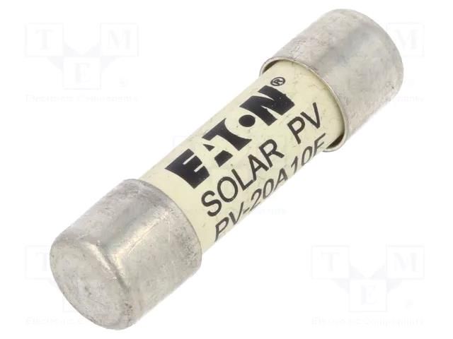 Fuse: fuse; 20A; 1kVDC; gPV; ceramic,cylindrical,industrial BUSSMANN PV-20A10F