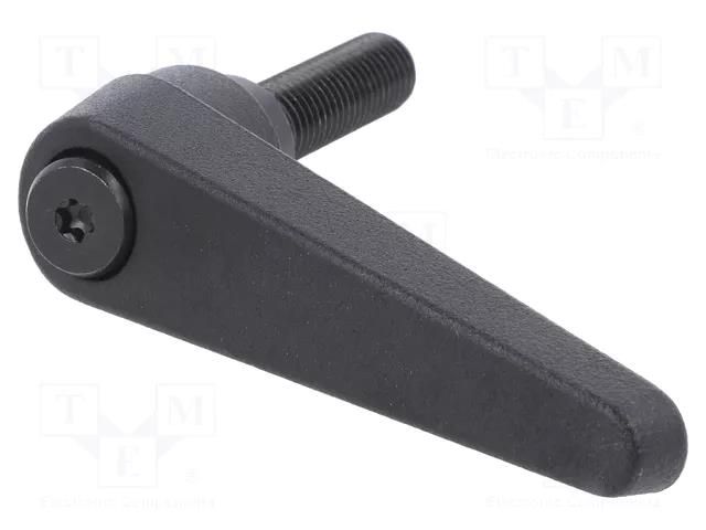 Lever; adjustable; Thread len: 40mm; Lever length: 74mm; GN 101 ELESA+GANTER GN101-22-M10-40-SW