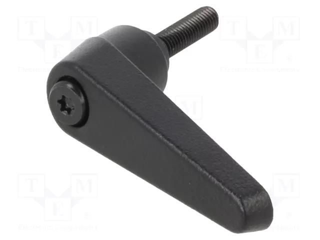 Lever; adjustable; Thread len: 20mm; Lever length: 45mm; GN 101 ELESA+GANTER GN101-14-M5-20-SW