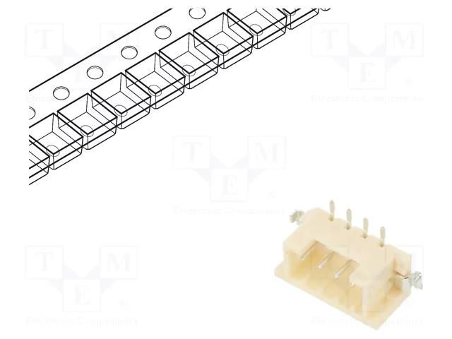 Connector: wire-wire/PCB; socket; male; PIN: 4; DF3; Pitch: 2mm; SMT HIROSE DF3EA-4P-2V-21/C