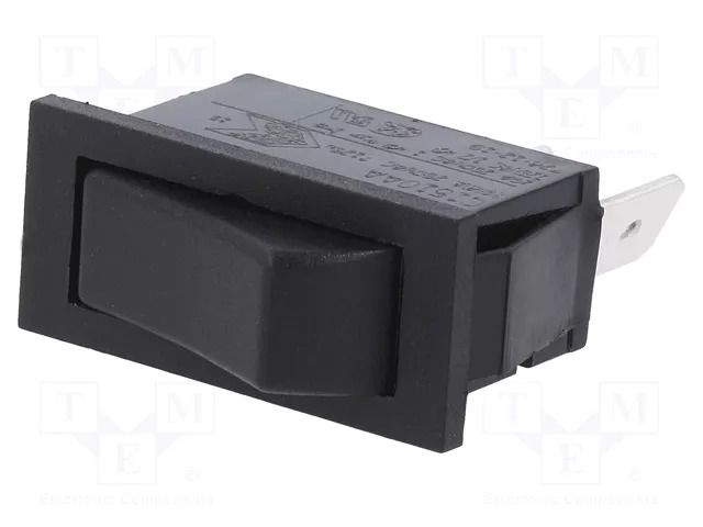 ROCKER; SPDT; Pos: 2; ON-ON; 16A/250VAC; amber; none; Body: black BULGIN C1510AAAAA