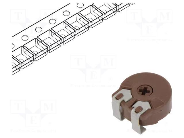 Potentiometer: mounting; single turn,horizontal; 100kΩ; 330mW PIHER PSC10KV50-104A