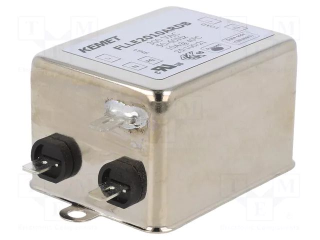 Filter: anti-interference; 300VAC; 10A; Leads: connectors FASTON KEMET FLLE2010ARDB