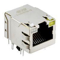 RJ45 CONN, R/A JACK, 8P8C, 1PORT, TH 2250015-3