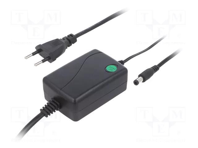 Power supply: switching; 12VDC; 1A; Out: 5,5/2,1; 12W; 90÷264VAC POS POSB12100D