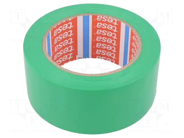 Tape: warning; green; L: 33m; W: 50mm; self-adhesive; Thk: 0.15mm TESA TESA-60760/GR