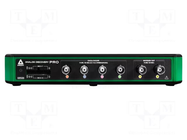 PC connected oscilloscope; 55MHz; Ch: 4; 32kpts/ch; 25V; 5VDC DIGILENT 471-040
