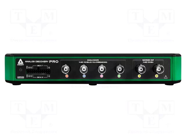 PC connected oscilloscope; 55MHz; Ch: 2; 32kpts/ch; 25V; 5VDC DIGILENT 471-041