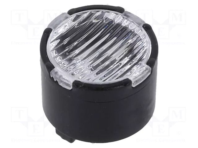 LED lens; round; plexiglass PMMA; transparent; 22÷49°; H: 6.8mm LEDIL FP14414