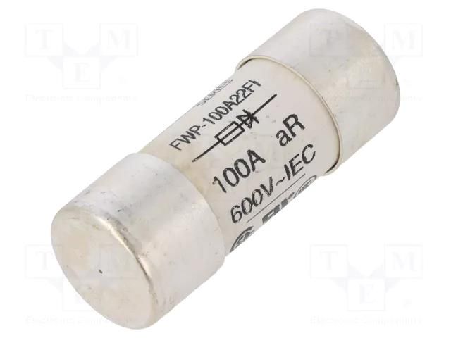 Fuse: fuse; 100A; 690VAC; quick blow; 22.2x58mm BUSSMANN FWP-100A22FI