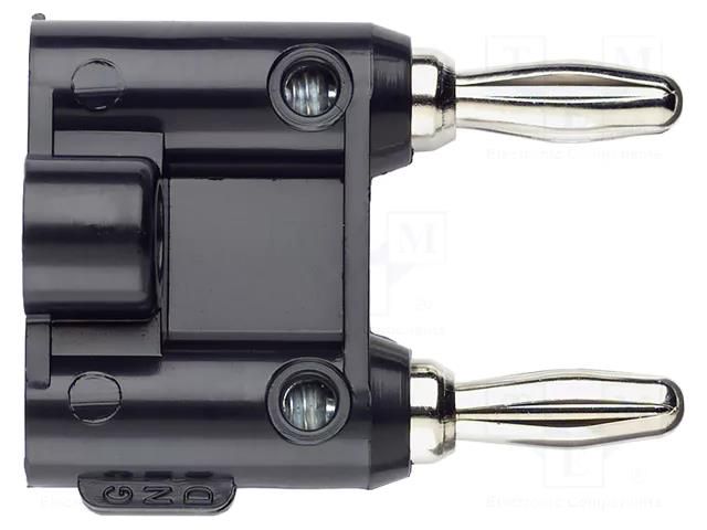 Connector: 4mm banana; stackable safety shunt; black; 70VDC; 15A POMONA POM-4898-0