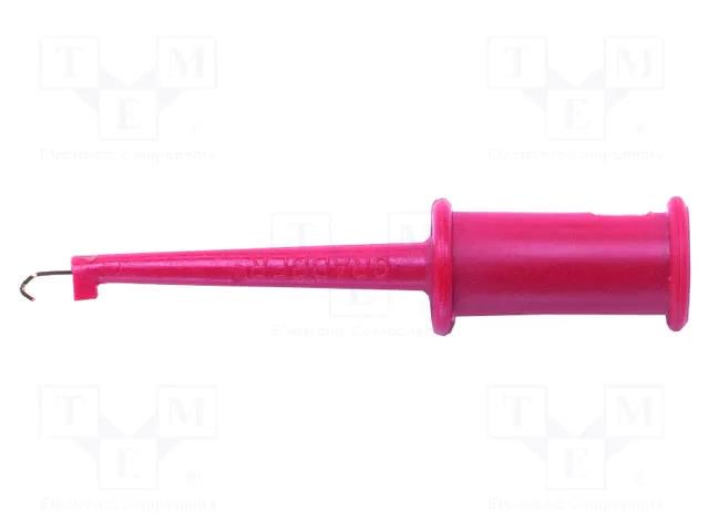 Clip-on probe; hook type; 3A; 150VDC; red; 2.29mm; L: 43.43mm; 4233 POMONA POM-4233-2