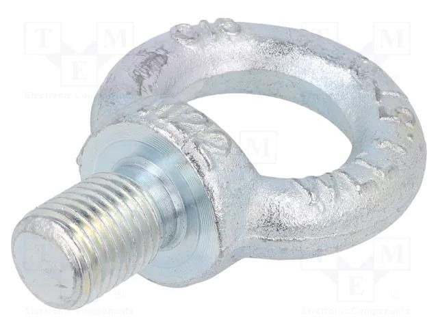 Lifting eye bolt; M22x36; Head: eye; steel; zinc; DIN 580; 50mm DROMET D-SZU22