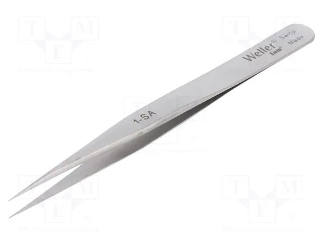 Tweezers; 120mm; for precision works; Blade tip shape: sharp WELLER WEL.1SA
