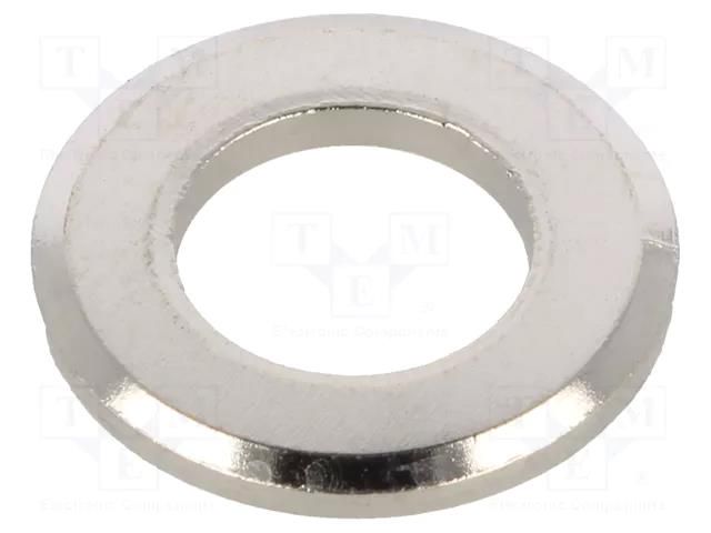 Washer; round; M8; D=16mm; h=1.6mm; brass; Plating: nickel; DIN 125B BOSSARD B8/BN563