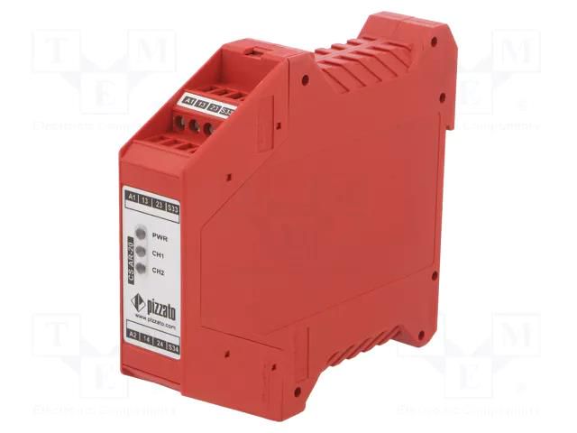 Module: safety relay; 24VAC; 24VDC; for DIN rail mounting; CS PIZZATO ELETTRICA CS-AR-20V024