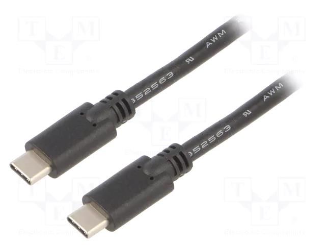Cable; USB 3.1; USB C plug,both sides; 2m; black; Support: 4K; 60W Goobay USB.C-PD60-2.0BK