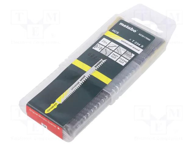 Hacksaw blade-set; wood,plastic; 91mm; 8teeth/inch; 25pcs. METABO MTB.623617000
