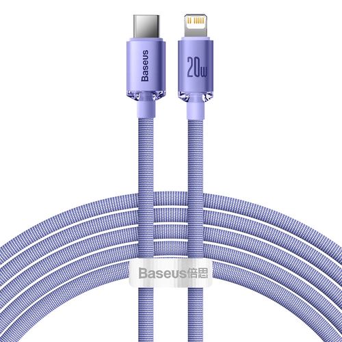 Baseus CAJY000305 Lightning - USB-C PD cable 20W 480Mb/s 2m - purple, Baseus 6932172602796 6932172602796