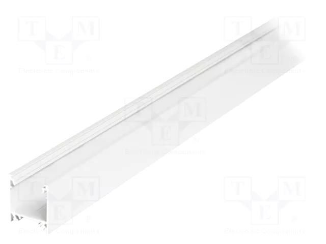 Profiles for LED modules; white; L: 2m; LINEA20; aluminium TOPMET TOP-LINEA20/WH-2M