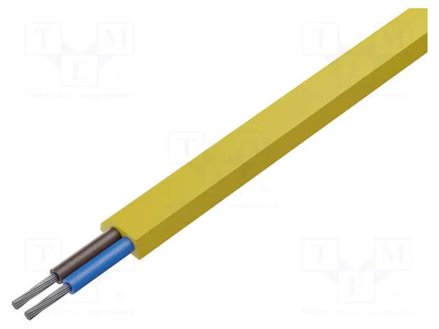 Wire; 2x2.5mm2; ASI BUS,automatics; stranded; Cu; unshielded; PUR HELUKABEL A-BUS-2X2.5-PUR-YL