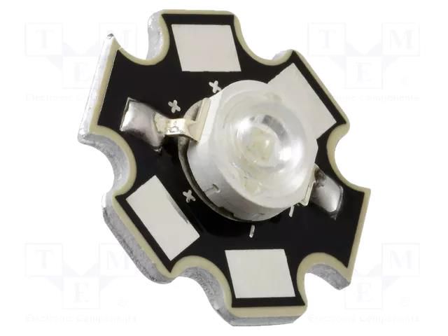 Power LED; green; STAR; 120°; 750mA; 515÷530nm; 70÷80(typ)-110lm NTE Electronics NTE30180-G