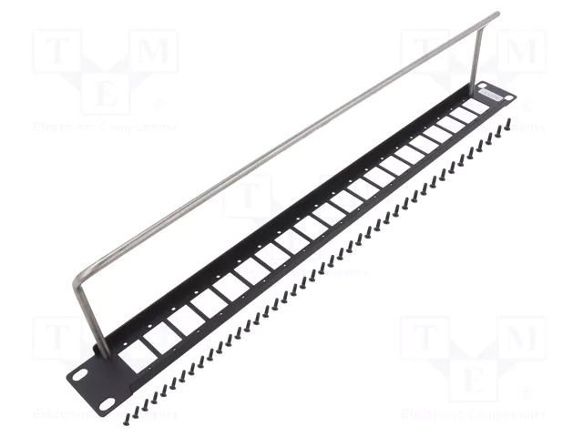Mounting adapter; patch panel; rack; screw; 29mm; M3; Height: 1U CLIFF CP30162