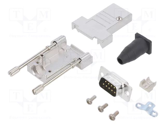Connector: D-Sub; PIN: 9; plug; male; soldering; for cable; white ENCITECH DTSL09LJSRGTDMPWK