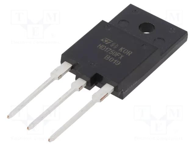 Transistor: NPN; bipolar; 800V; 24A; 75W; ISOWATT218FX STMicroelectronics HD1750FX
