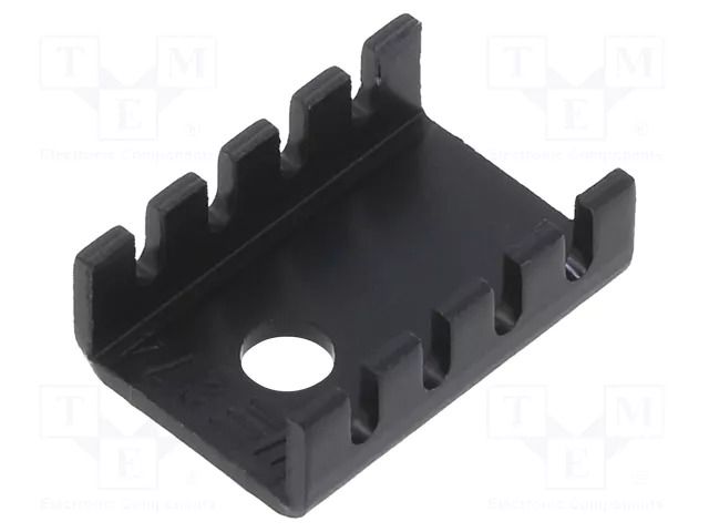 Heatsink: extruded; U; TO220; black; L: 19.1mm; W: 13mm; H: 6.4mm; 274 Wakefield Thermal 274-3AB